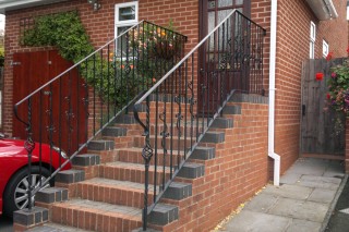 Bespoke iron ballustrades in Kinver